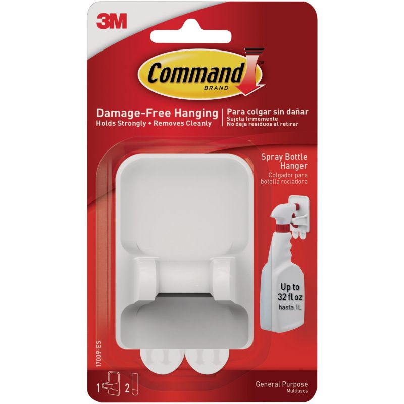 Command Spray Bottle Hanger Adhesive Hook White