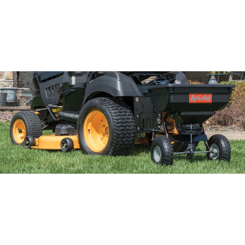 Agri-Fab 45-0530 Tow Behind Broadcast Spreader, 14,000 sq-ft Coverage Area, 120 in W Spread, 80 lb Hopper