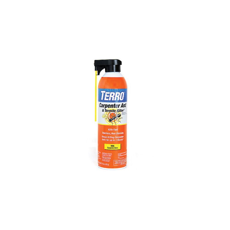 Terro T1901-6 Carpenter Ant and Termite Killer, Liquid, Spray Application, 16 oz, Aerosol Can Off-White