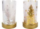 Alpine Silver or Gold LED Lantern Holiday Decoration 4 In. W. X 7 In. H. X 4 In. L.