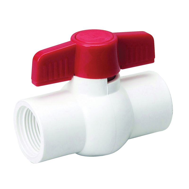 B &amp; K 107-138HC Ball Valve, 2 in Connection, FPT x FPT, 150 psi Pressure, PVC Body White