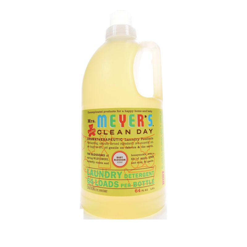 Mrs. Meyer&#039;s Clean Day 17511 Laundry Detergent, 64 oz Bottle, Liquid, Baby Blossom