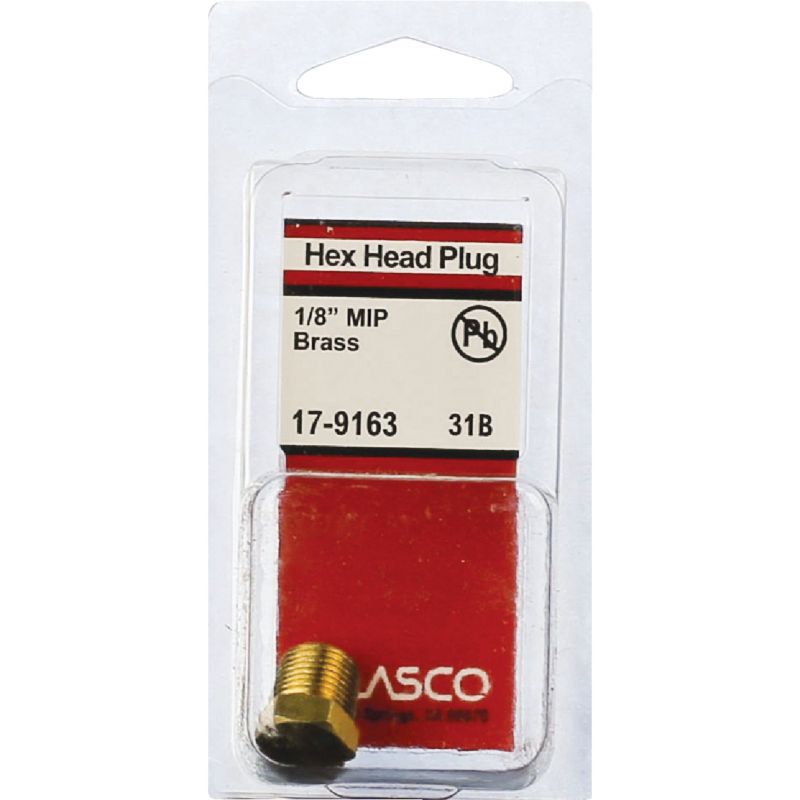 Lasco Brass Hex Head Plug 1/8&quot; MPT