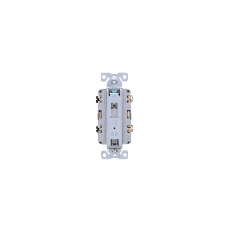 Eaton TR7734LA-KB-L Duplex Outlet, 2 -Pole, 15 A, 125 V, Back, Side Wiring, NEMA: 5-15R, Light Almond Light Almond