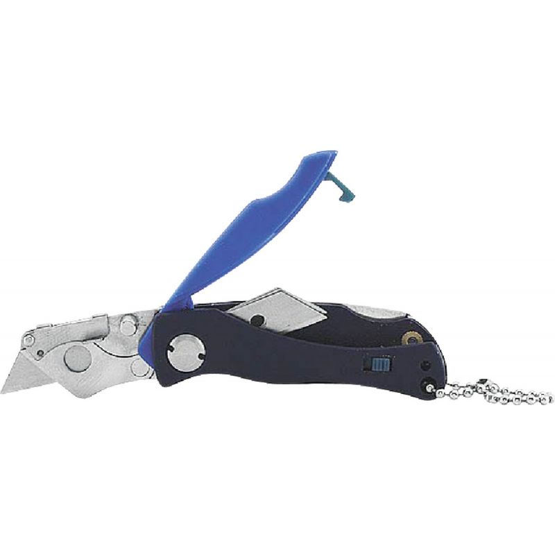 Sheffield Mini Folding Lockback Utility Knife Black/Blue