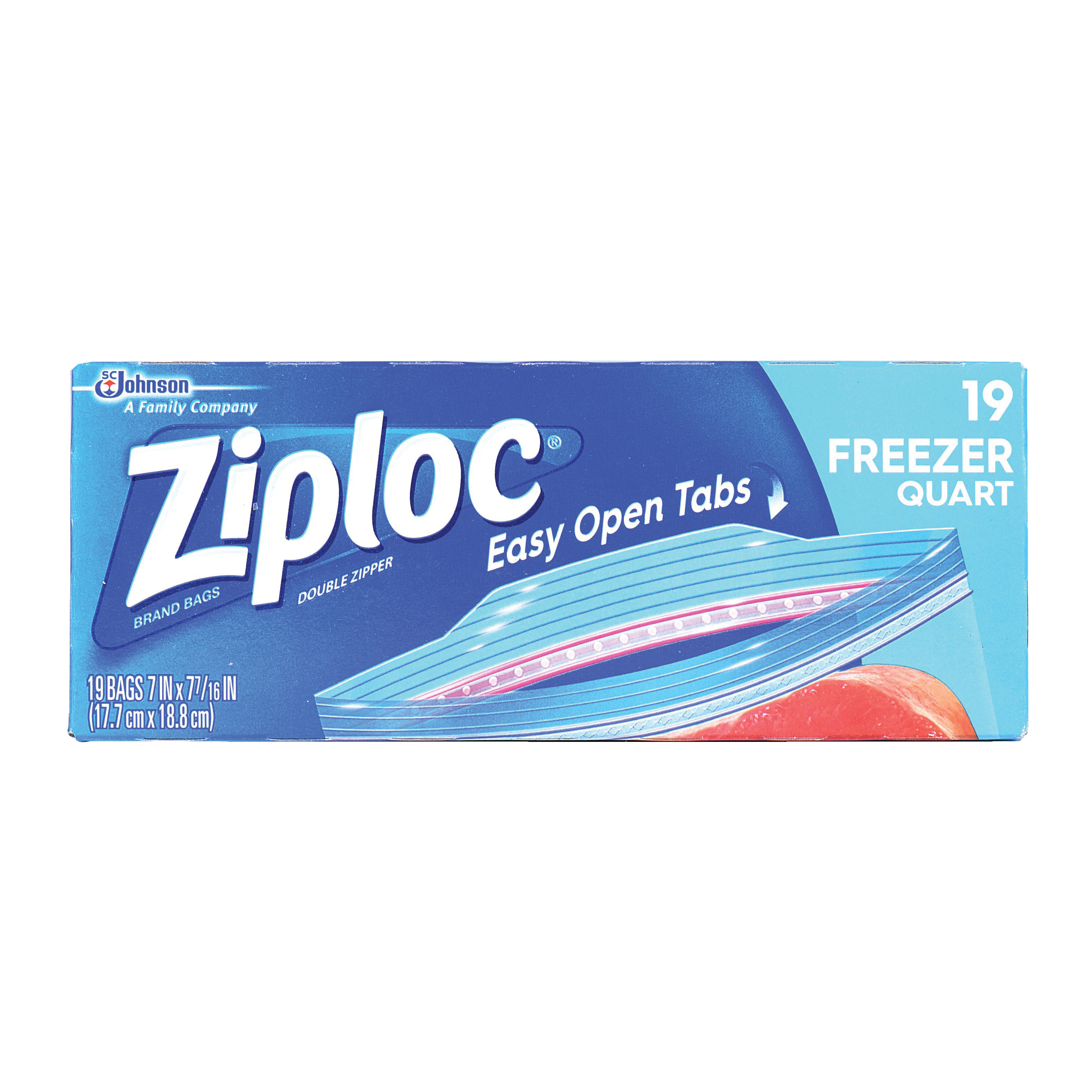 Ziploc Double Zipper Storage Bags, 9 3/5 x 8 1/2, 1 qt, 1.75mil, 9//carton (sjn665015), Size: One Size