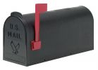 Flambeau T2 Plastic Post Mount Mailbox Medium, Black