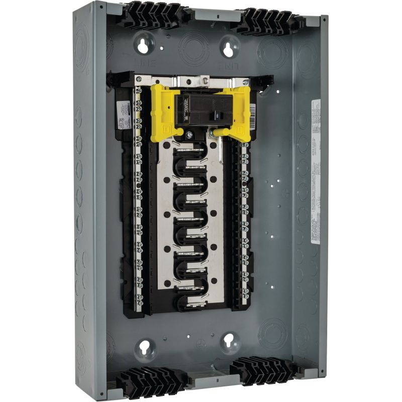 Square D Homeline Qwik-Grip 100A Main Breaker Plug-On Neutral Load Center 100