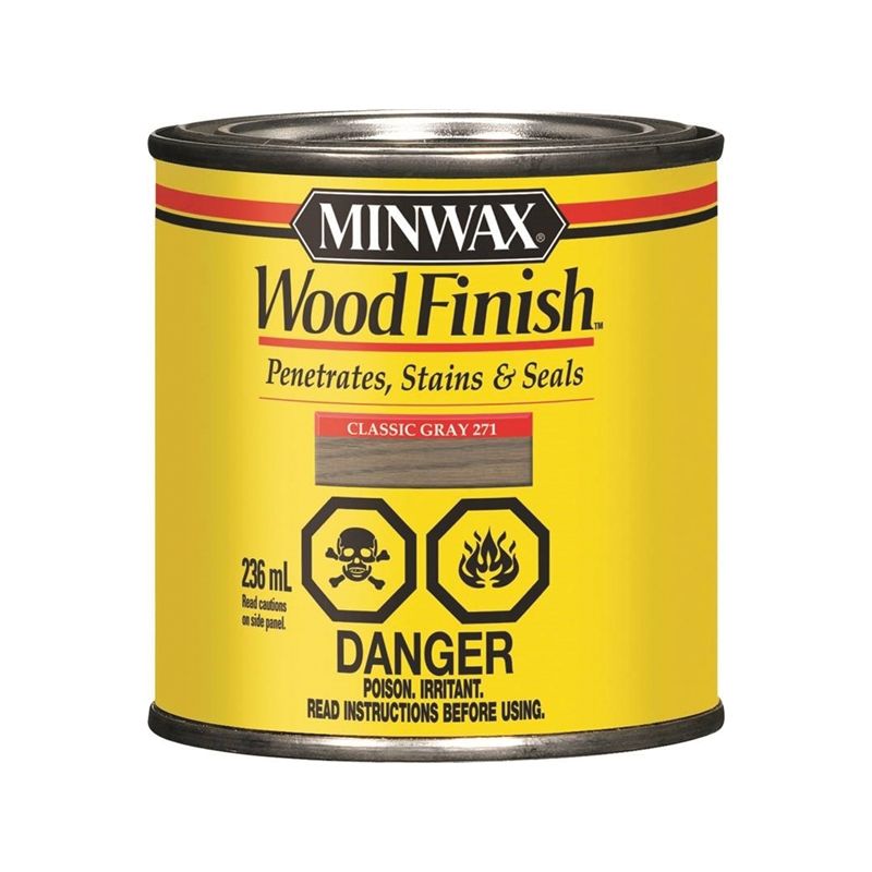 Minwax CM2276144 Wood Stain, Classic Gray, Liquid, 236 mL, Can Classic Gray