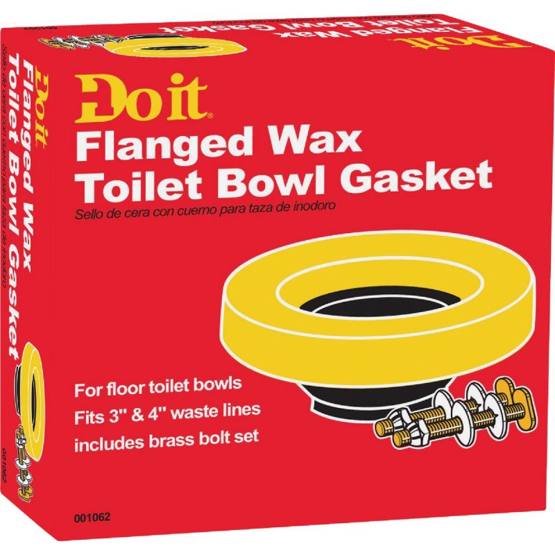 Do it Wax Ring Toilet Bowl Gasket With Brass Bolts