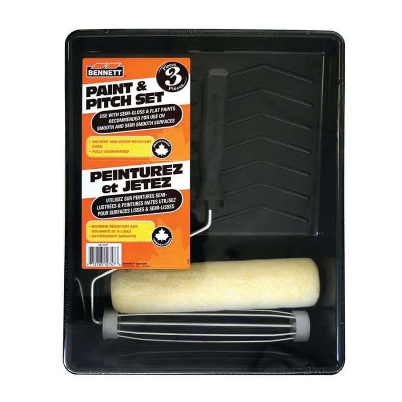 BENNETT EC-240P Paint and Pitch Set, Semi-Smooth, Smooth Surface, Plastic, 3-Piece