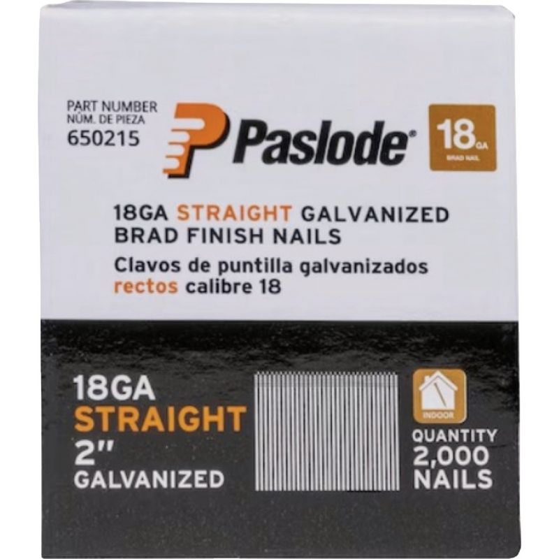 Paslode 18-Gauge Galvanized Straight Brad Nails