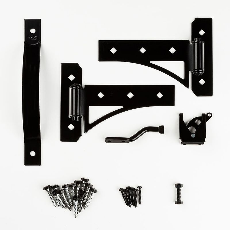 National Hardware N109-314 Cottage Gate Suite Kit, Black, 1-Piece Black