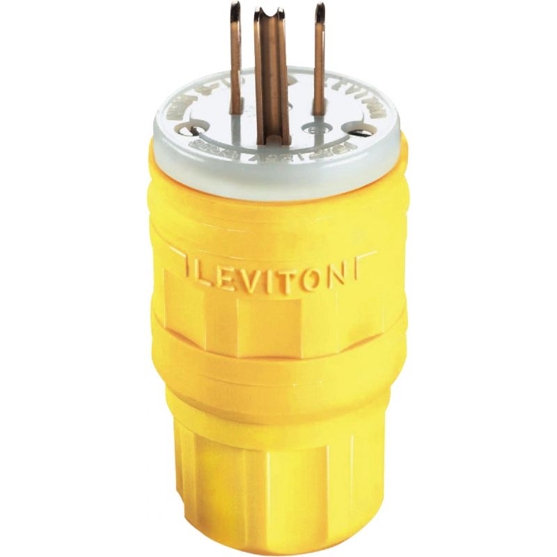 Leviton Wetguard Cord Plug Yellow, 15