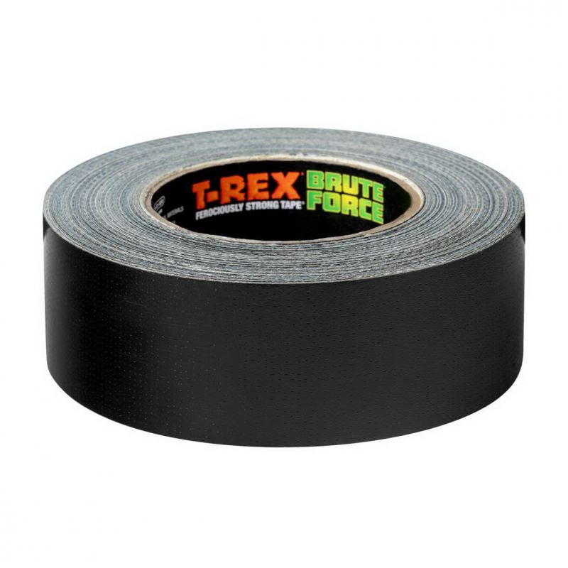 T-Rex Brute Force 242703 Duct Tape, 25 yd L, 1.88 in W, Black Black
