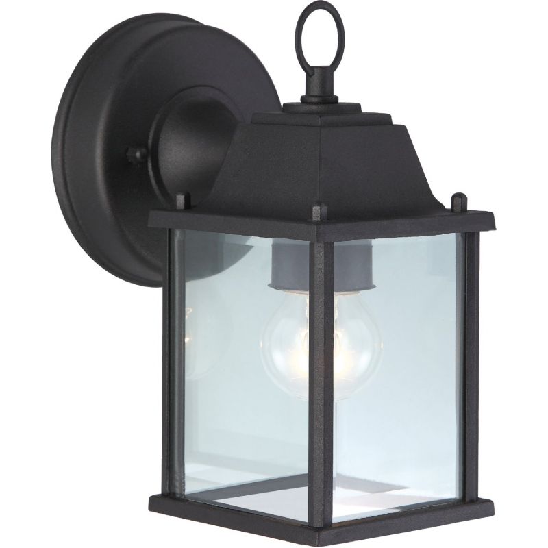 Home Impressions Incandescent Lantern Outdoor Wall Light Fixture 4-1/2&quot; W X 8-1/4&quot; H X 6&quot; D, Black
