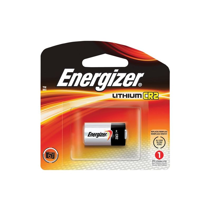 Energizer EL1CR2 EL1CR2BP Battery, 3 V Battery, 800 mAh, CR2 Battery, Lithium, Manganese Dioxide