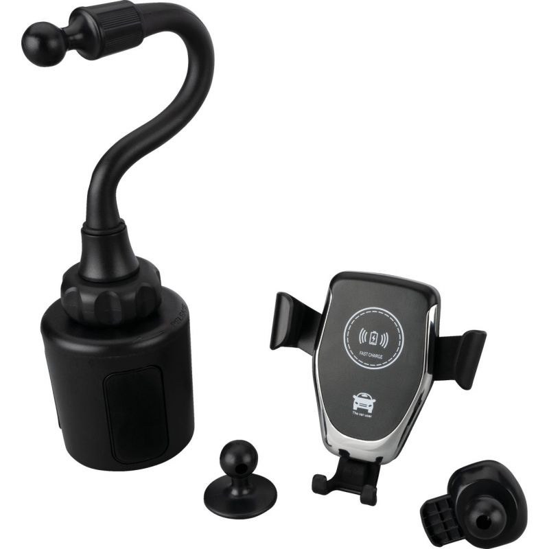 Blue Jet Charging Cup Holder Style Phone Holder Universal, Black