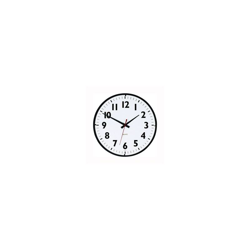 Westclox 32067 Clock, Round, Black Frame, Plastic Clock Face, Analog