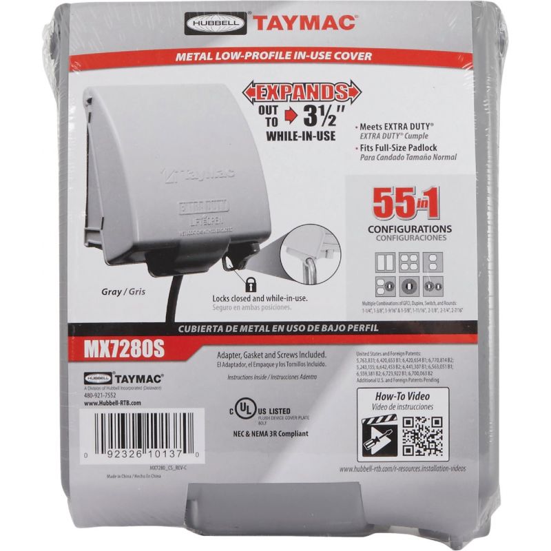 TayMac In-Use Low Profile Outdoor Outlet Cover 2-Gang