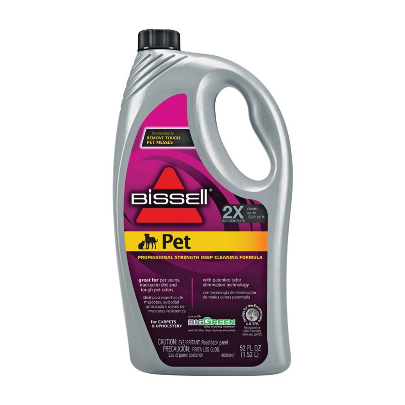 Bissell 72U81 Carpet Cleaner, 52 oz, Bottle, Liquid, Characteristic, Pale Yellow Pale Yellow (Pack of 6)