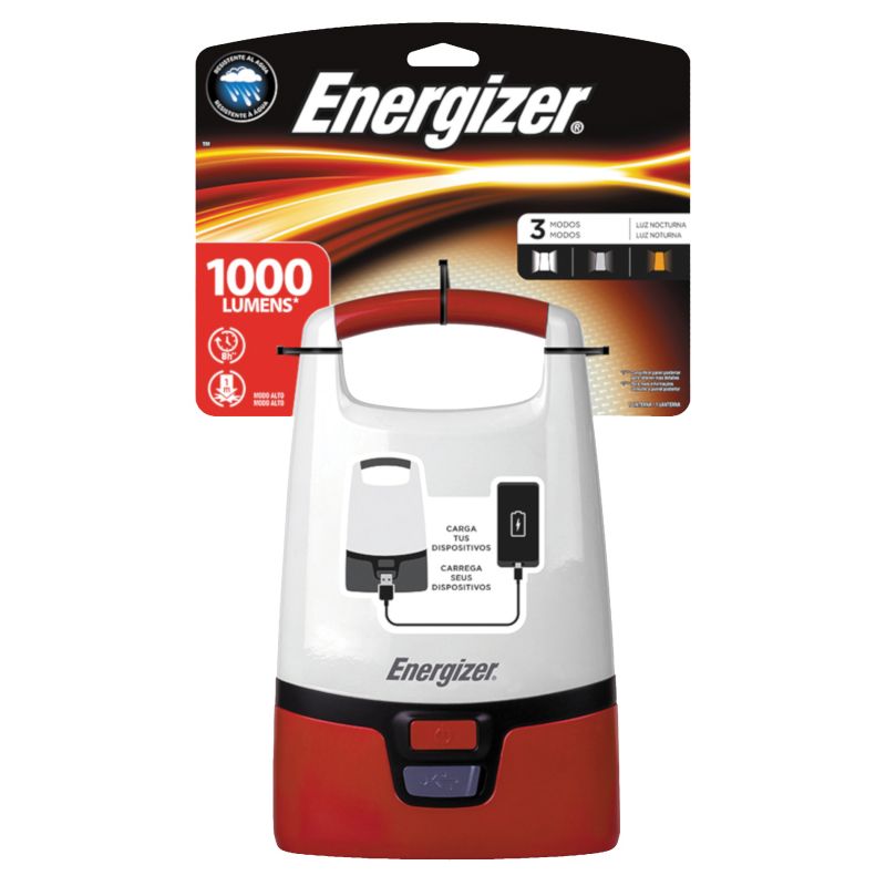 Eveready ENALU45E Vision Lantern, D Battery, LED Lamp, Plastic, Red Red