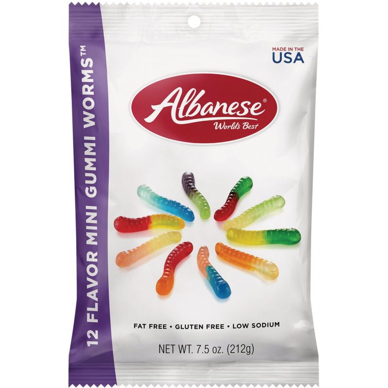 Albanese 12-Flavor Gummi Worms (Pack of 12)