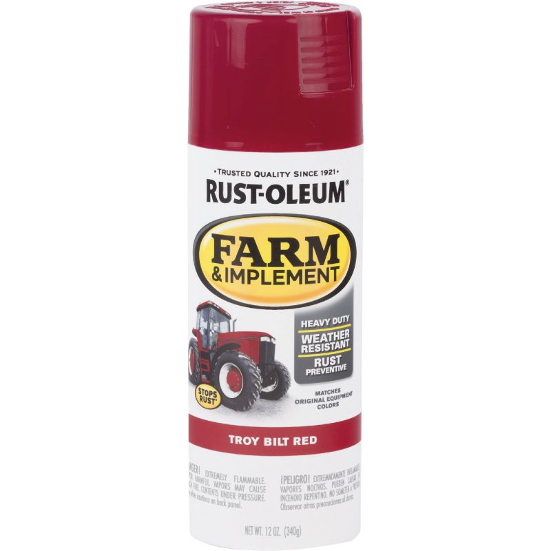 Rust-Oleum Farm &amp; Implement Spray Paint 12 Oz., Troy-Bilt Red
