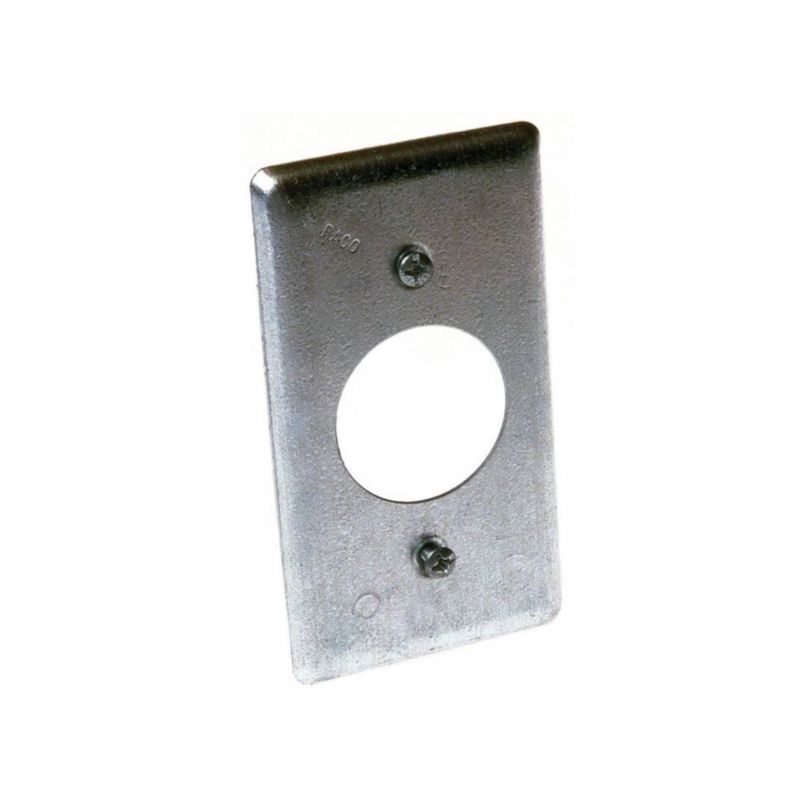 Raco 867 Handy Box Cover, 1-19/32 in Dia, 4-3/16 in L, 2-5/16 in W, Galvanized Steel, Gray Gray