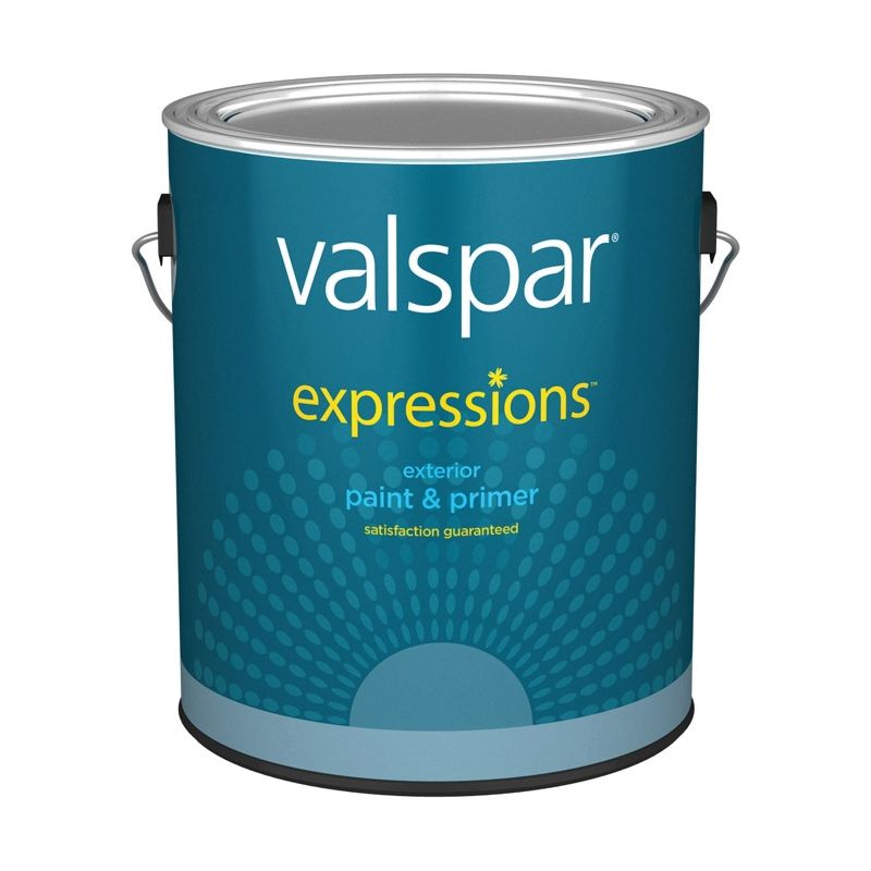 Valspar EXPRESSIONS 005.0017102.007 Exterior Paint and Primer, Flat, 1 gal Pastel Base