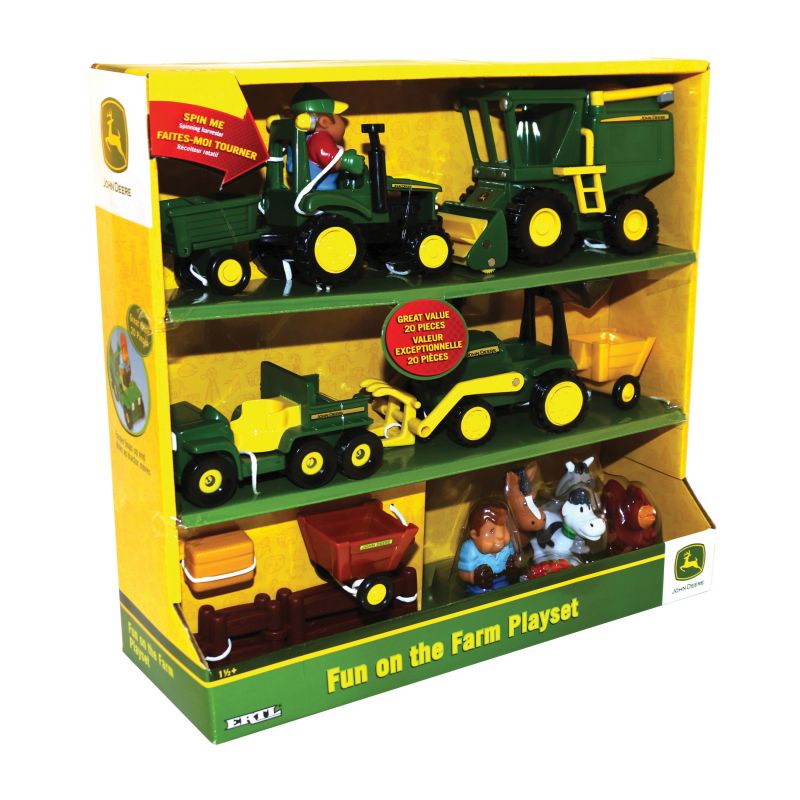 John Deere Toys 34984 Farm Playset, 18 months and Up, Green Green