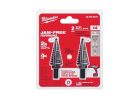 Milwaukee 48-89-9234 #4 Step Drill Bit, 3/16 to 7/8 in Dia, 2-Flute, 3/8 in Dia Shank, 3-Flat Shank
