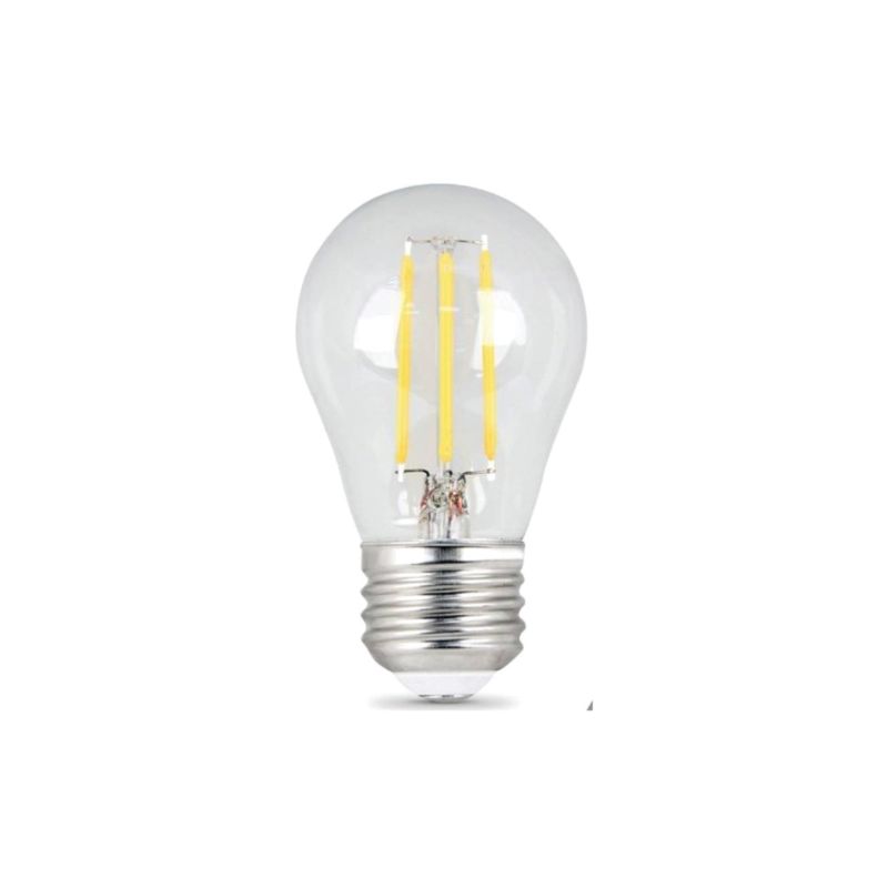 Feit Electric BPA1560/850/LED/2 LED Lamp, Globe, A15 Lamp, 60 W Equivalent, E26 Lamp Base, Dimmable, Clear