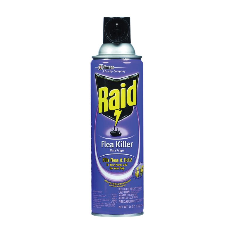 Raid 51656 Flea Killer, Liquid, Spray Application, 16 oz Clear