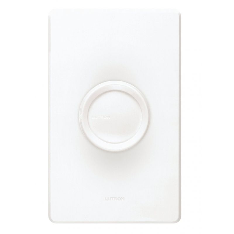Lutron Single-Pole Preset Rotary Dimmer Switch White/Ivory