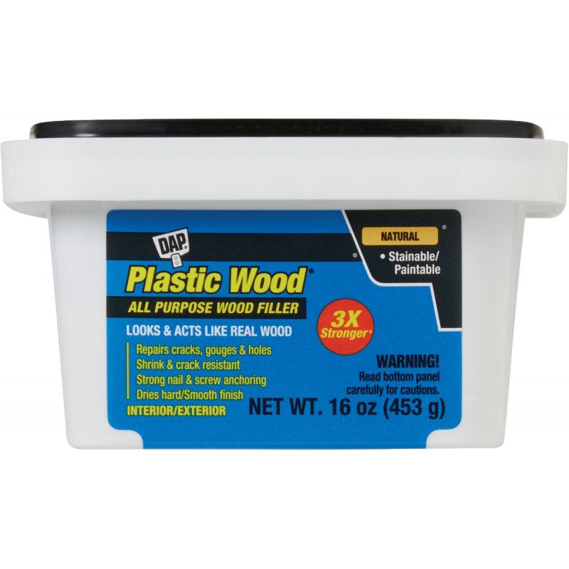 DAP Plastic Wood Latex Based Wood Filler, Natural - 16 oz tub