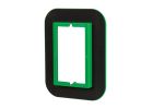 Southwire MDSK1G 1-Gang Draft Seal Kit, 5-3/4 in L, 4.35 in W, 0.7 in Thick, PVC, Black/Green Black/Green