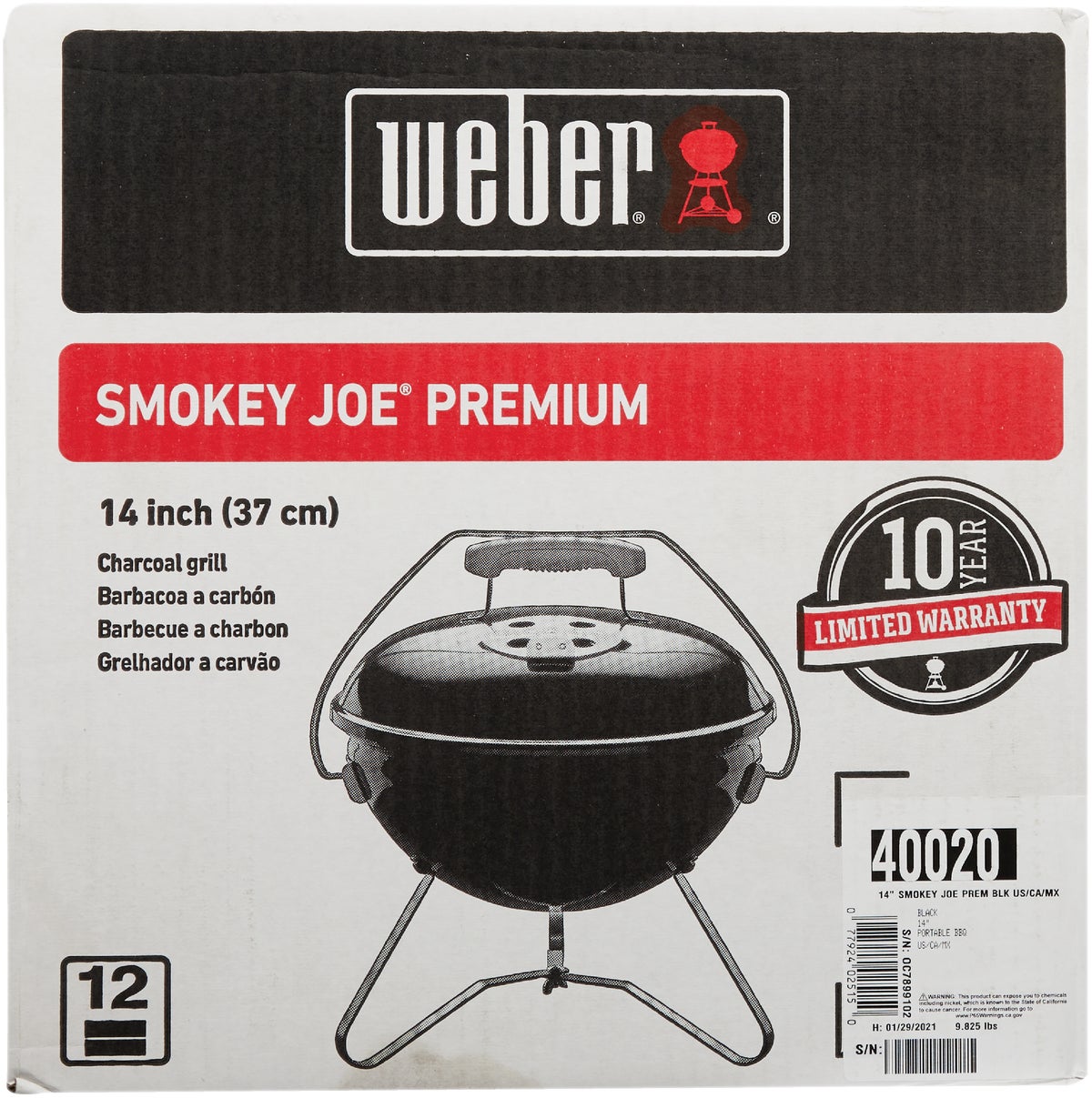 Buy Weber Smokey Joe Tuck-N-Carry Premium Charcoal Grill Black