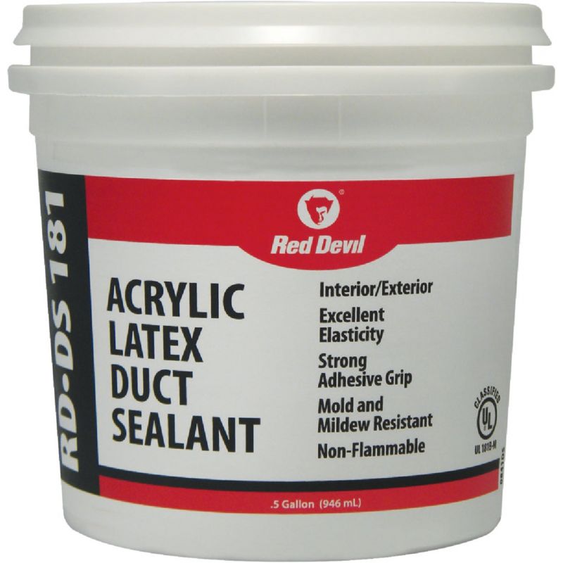 Red Devil RD-DS 181 Acrylic Latex Duct Sealant 0.5 Gal., Gray