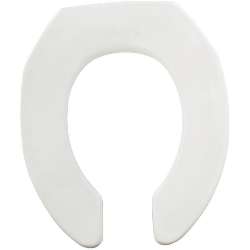 Mayfair Commercial STA-TITE Round Open Front Toilet Seat White, Round
