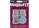 Magic Sliders Magic Fit Rubber Furniture Leg Cup 1-1/4 In. To 1-7/16 In., Gray