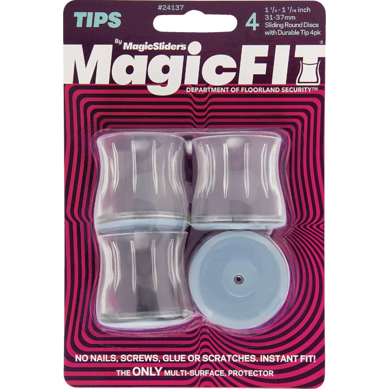 Magic Sliders Magic Fit Rubber Furniture Leg Cup 1-1/4 In. To 1-7/16 In., Gray