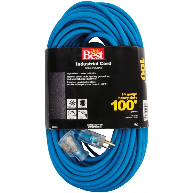 Do it Best 14/3 Industrial Outdoor Extension Cord Blue, 13