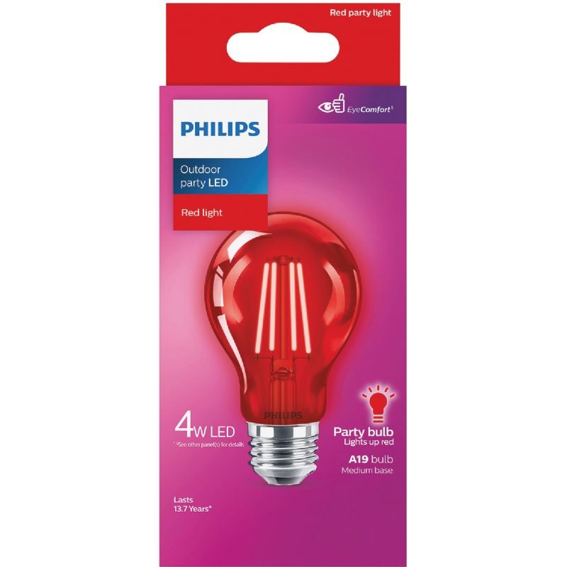 Philips A19 Medium Indoor/Outdoor LED Decorative Party Light Bulb