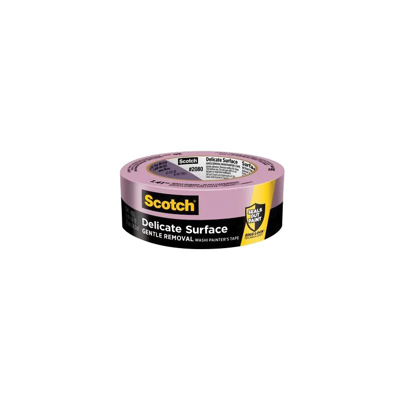 Scotch 2080-24EC Painter&#039;s Tape, 60 yd L, 0.94 in W, Paper/Polyethylene Film Backing, Purple Purple
