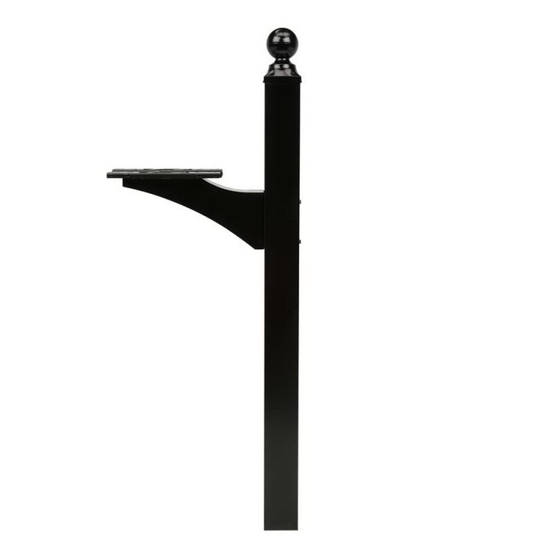 Gibraltar Mailboxes LP000B00 Landover Mailbox Post, 21.4 in L, 6 in W, 56.4 in H, Aluminum, Gloss Black