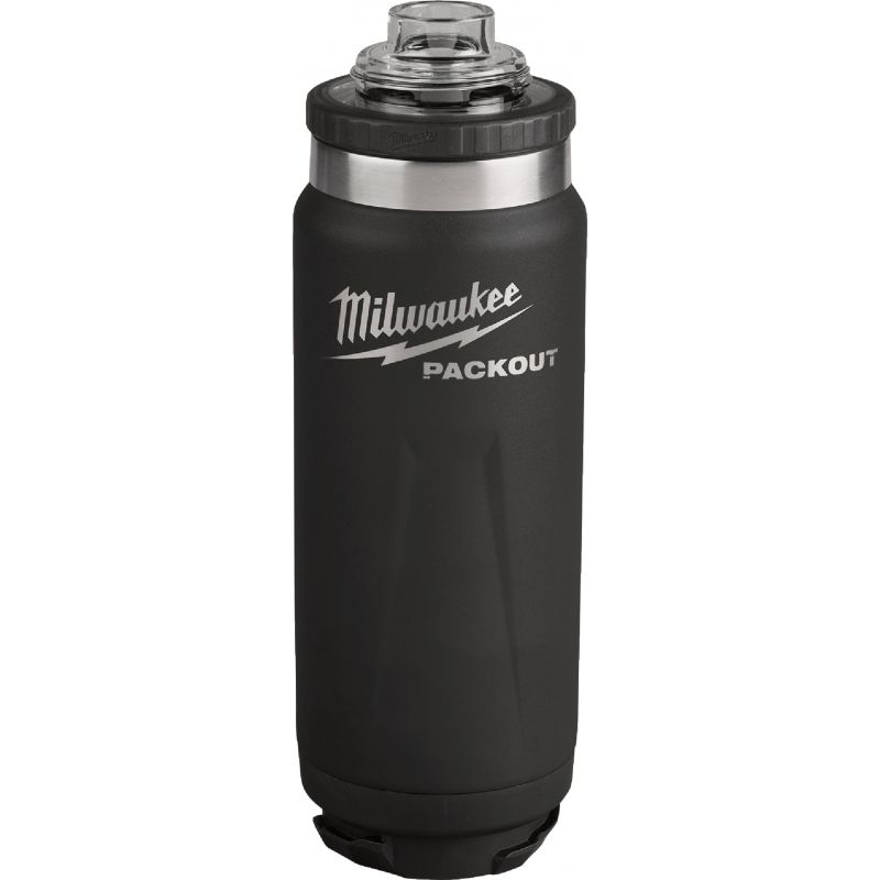 Milwaukee PackOut Insulated Bottle with Chug Lid 24 Oz., Black