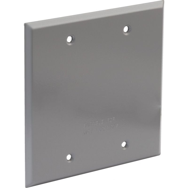 Bell Blank Weatherproof Outdoor Box Cover Gray