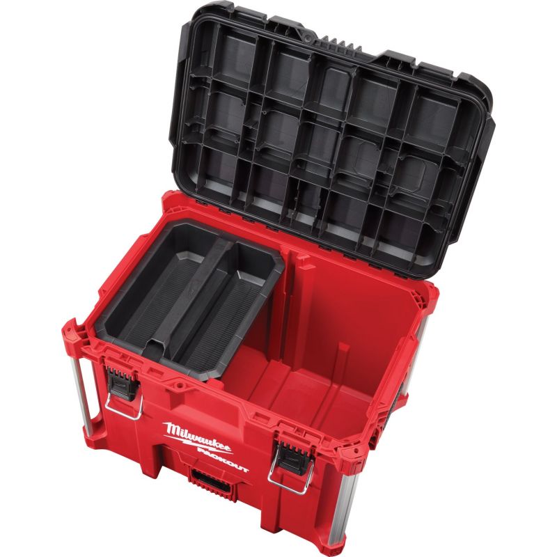 Milwaukee PACKOUT Toolbox 100 Lb., Black/Red