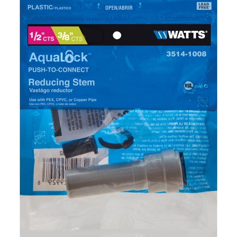Watts Quick Connect Stackable Plastic Coupling 1/2 In. X 3/8 In.